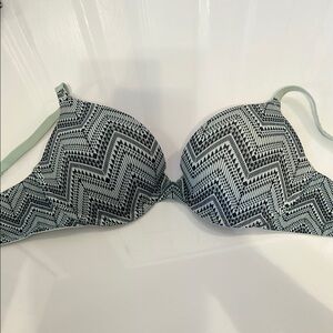 Pink and Green Lace Bra